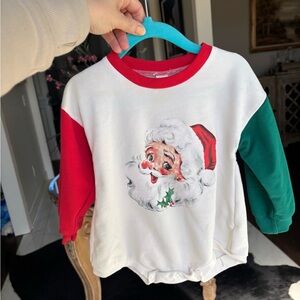 Festive Santa Kids Shirt - Red, Green, and White